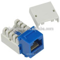 UTP 8P8C RJ45 keystone jack, módulo de tomada fêmea para patch panel